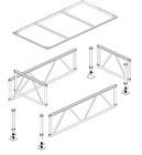 Outdoor Project Aluminum Folding Stage Platform 18mm Antiskid Plywood