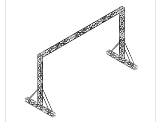 Outdoor Aluminum Alloy Durable And Stable Goal Post Truss For Hanging Screen And Speaker