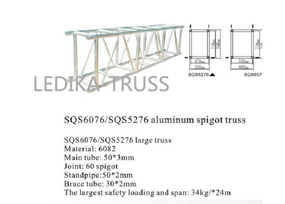 Outdoor Design For Stadium Aluminum Spigot Square Truss Euro Standard