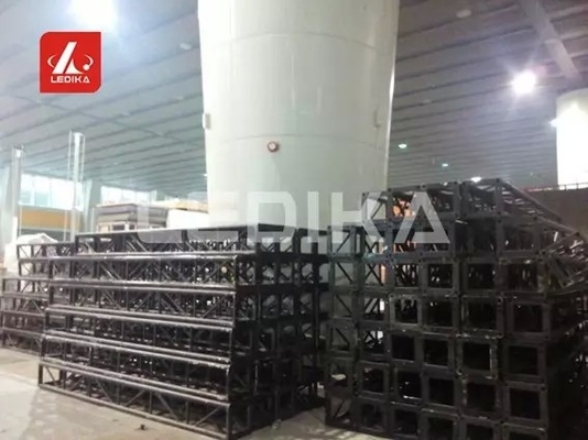 Square Silver Stage Light Truss / Lighting Truss System Aluminum For Outdoor 18m Span