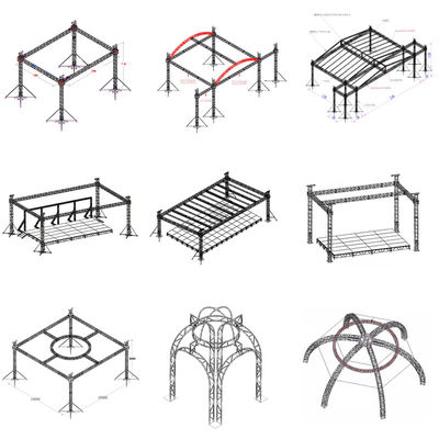 Square Aluminum Stage Roof Truss Structure For Concerts