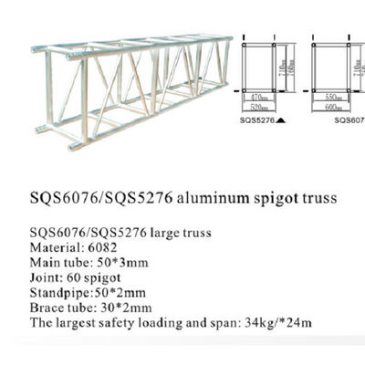 Heavy Lighting Truss Aluminum Stage Roof Truss For Large Event